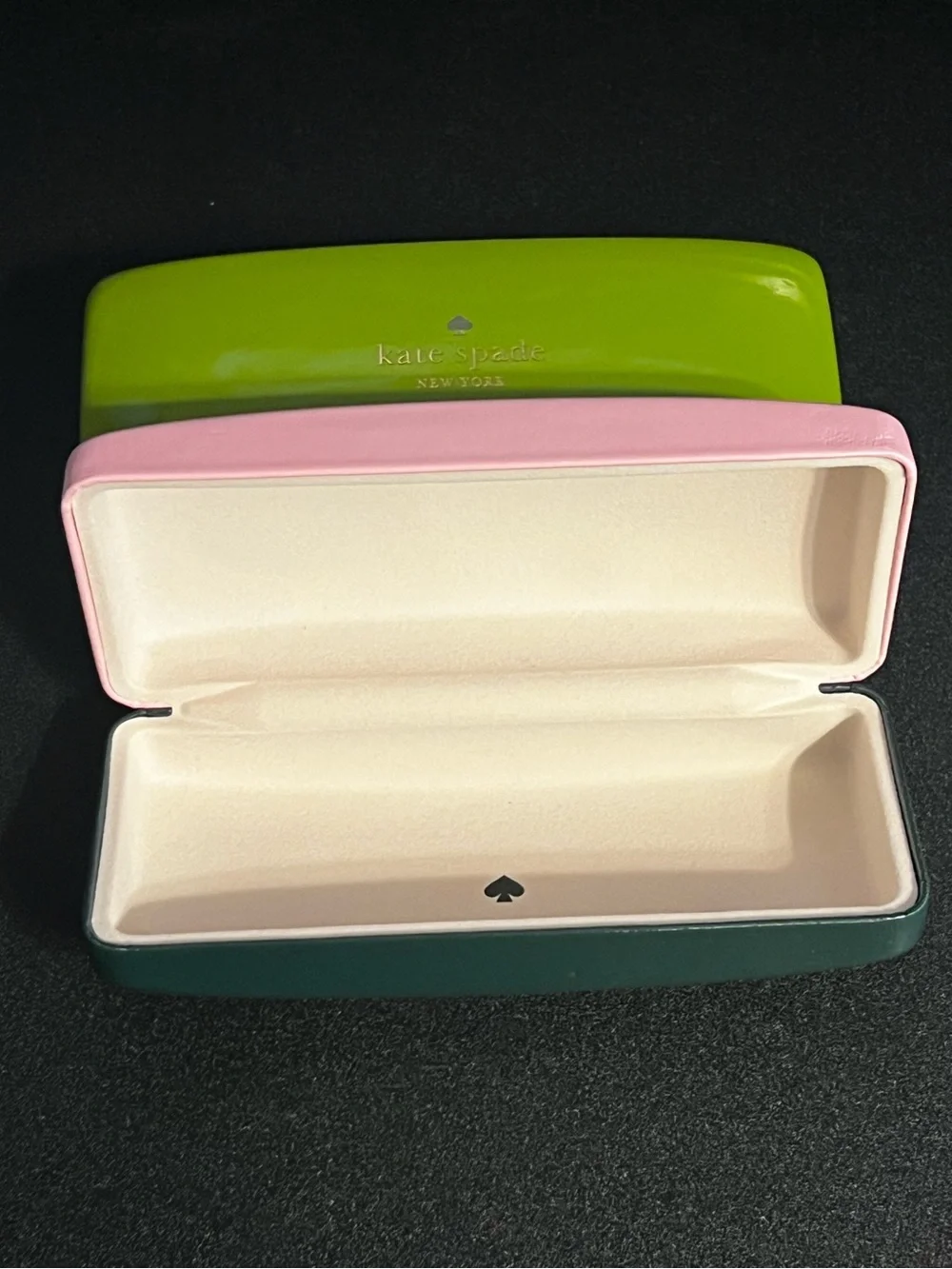 NEW Kate Spade Pink and Green Hard Sunglasses Case